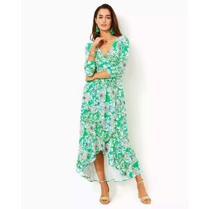 Lilly Pulitzer Moana Maxi Dress Resort Palm Beach Coastal Preppy Garden Party Sm